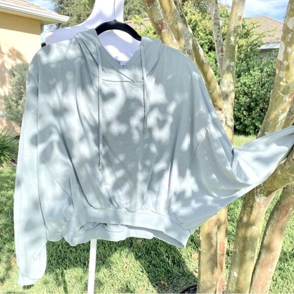 YOUNG FABULOUS & BROKE OVERSIZED HOODIE CROPPED SWEATSHIRT M/L SLATE GREY - Picture 14 of 16